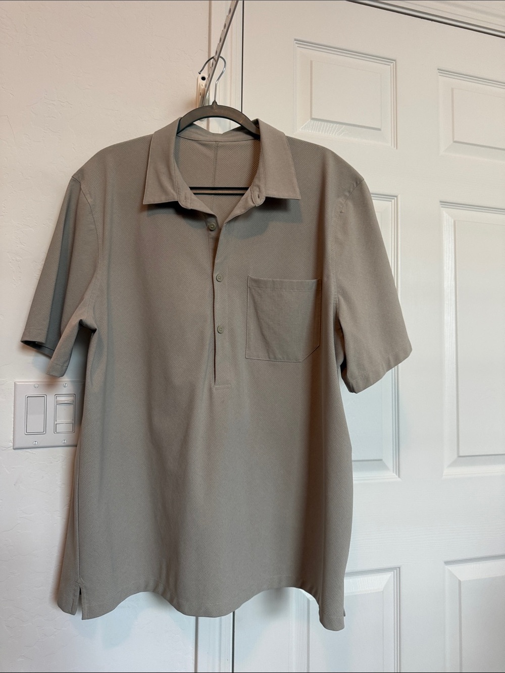 Men's Lululemon Short-Sleeve Polo Shirt - Taupe